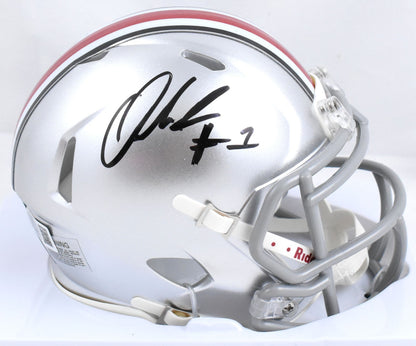 Quinshon Judkins Autographed Ohio State Buckeyes Speed Mini Helmet