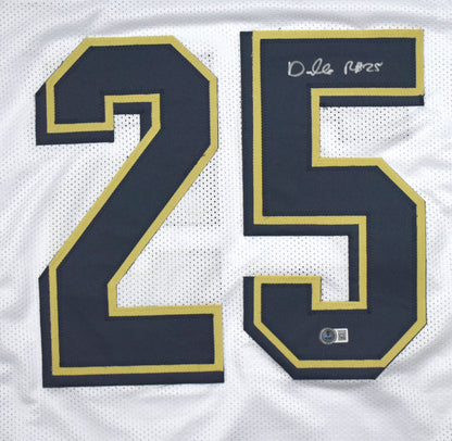 Darrelle Revis Signed Pittsburgh Panthers White Custom Jersey