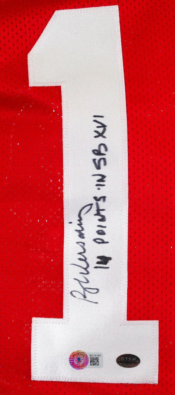 Ray Wersching Signed Red Custom Jersey (SB XVI Inscription)