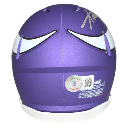 Adrian Peterson Minnesota Vikings Signed Mini Helmet "2007 ROY" Beckett