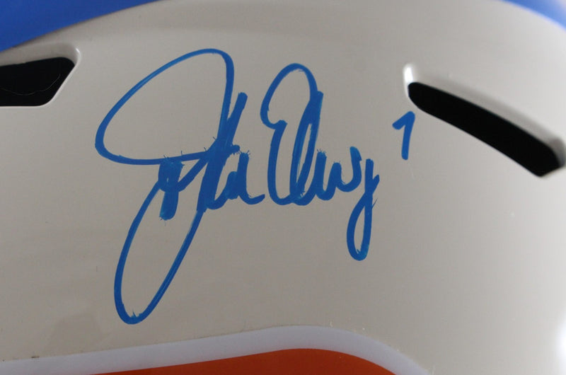 John Elway Denver Broncos Autographed Retro Full Size Replica Helmet
