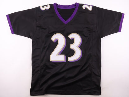 Willis McGahee Signed Baltimore Ravens Black Custom Jersey