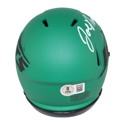Joe Namath Signed New York Jets Rave Alternate Mini Helmet (Beckett COA)