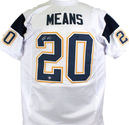 Natrone Means Signed San Diego Chargers Custom White Jersey