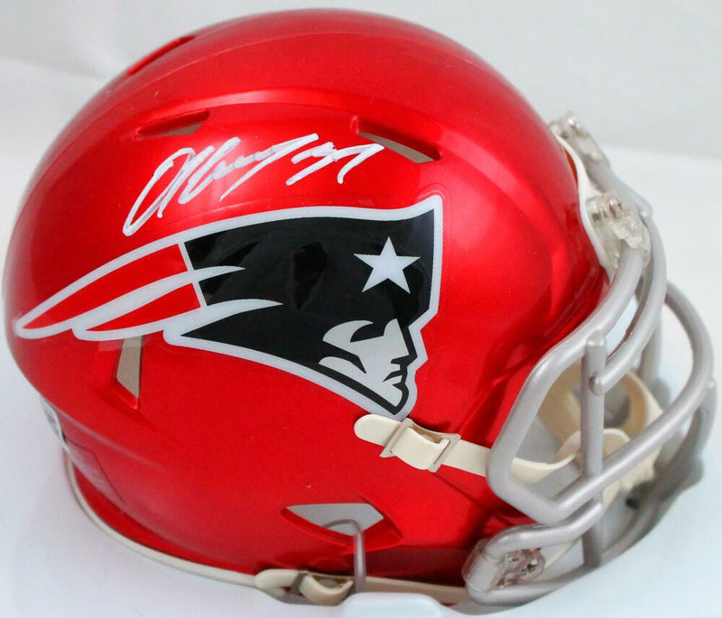 Damien Harris Signed New England Patriots Flash Speed Mini Helmet