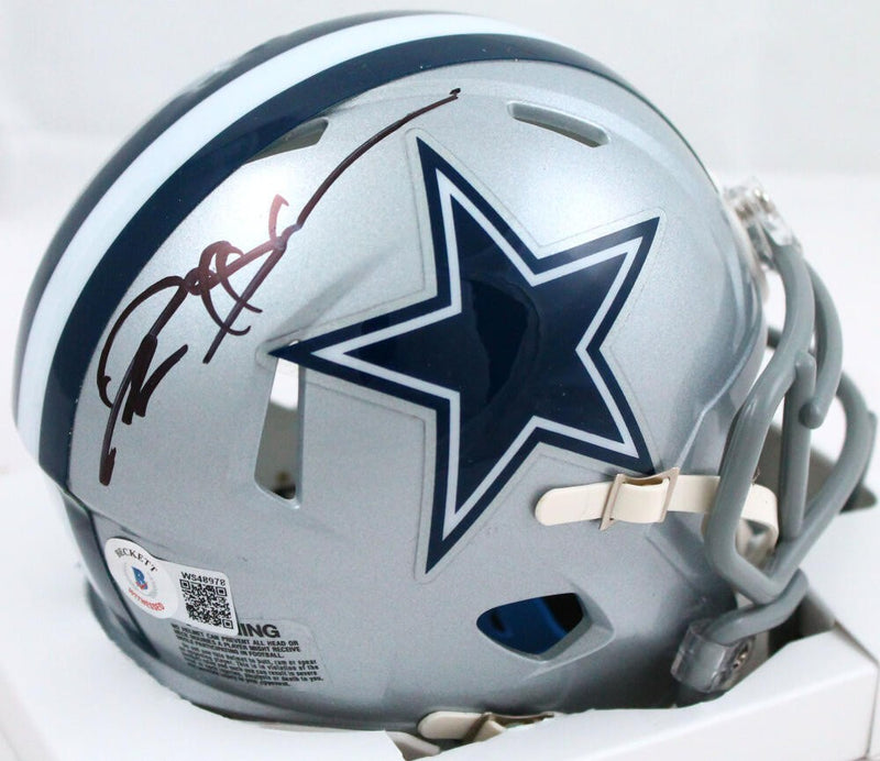 Deion Sanders Signed Dallas Cowboys Black Speed Mini Helmet