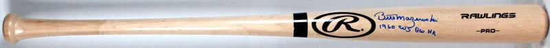 Bill Mazeroski Signed Rawlings Pro Baseball Bat Inscribed "60 WS GW HR"