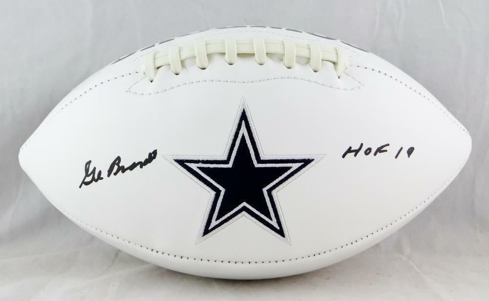 Gil Brandt Signed Dallas Cowboys Logo Football (HOF Inscription)