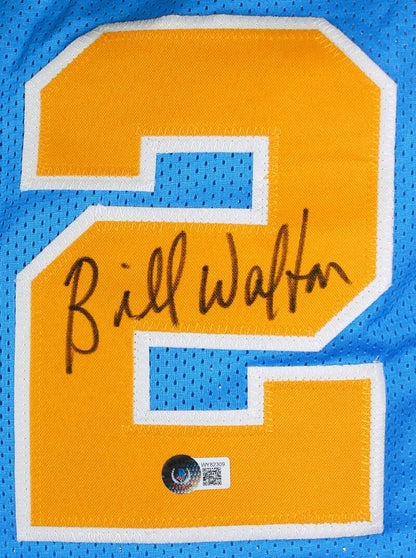 Bill Walton Autographed Blue Custom College Style Basketball Jersey
