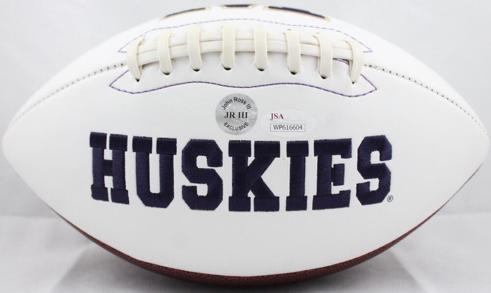 John Ross Signed Washington Huskies Logo Football