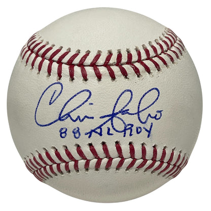 Chris Sabo Signed ROMLB Baseball with 88 NL ROY Inscription Beckett BAS