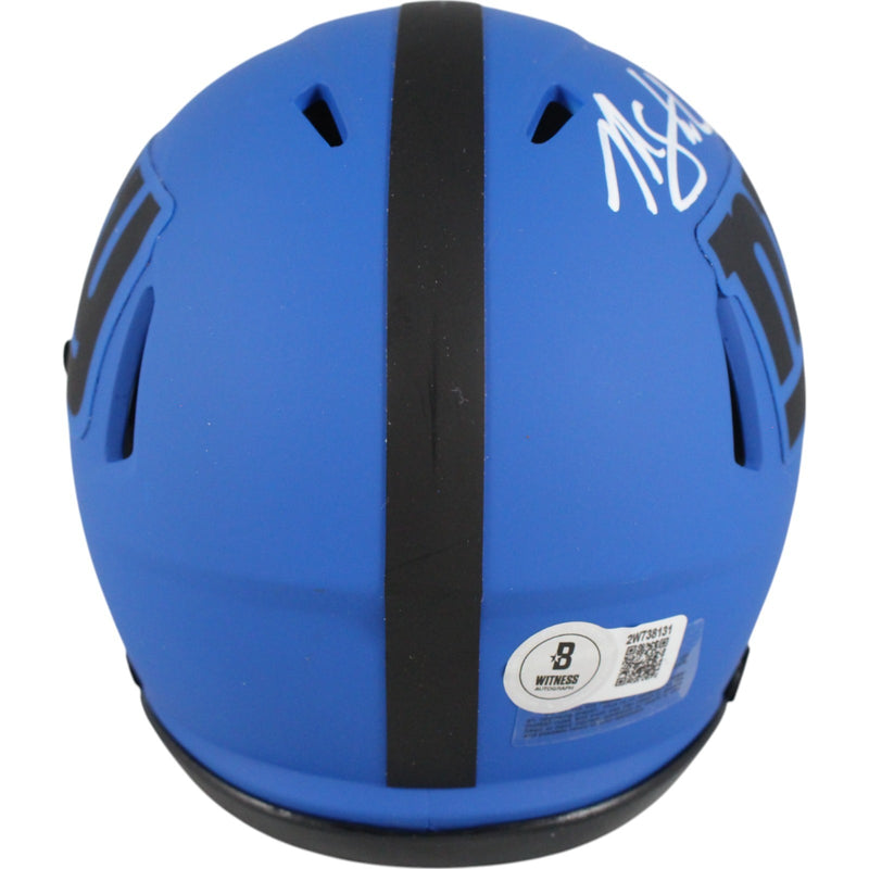 Michael Strahan New York Giants Autographed Rave Mini Helmet