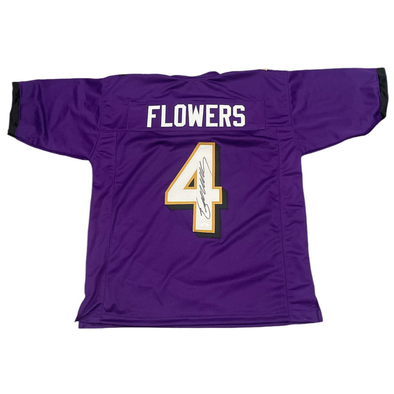 Zay Flowers Autographed Baltimore Ravens Custom Jersey (JSA COA)