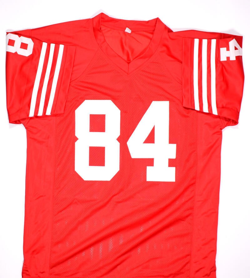 Brent Jones Autographed Red Custom Football Jersey