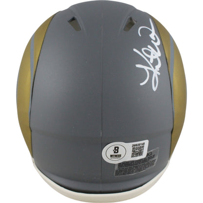 Kurt Warner Autographed Los Angeles Rams Slate Mini Helmet