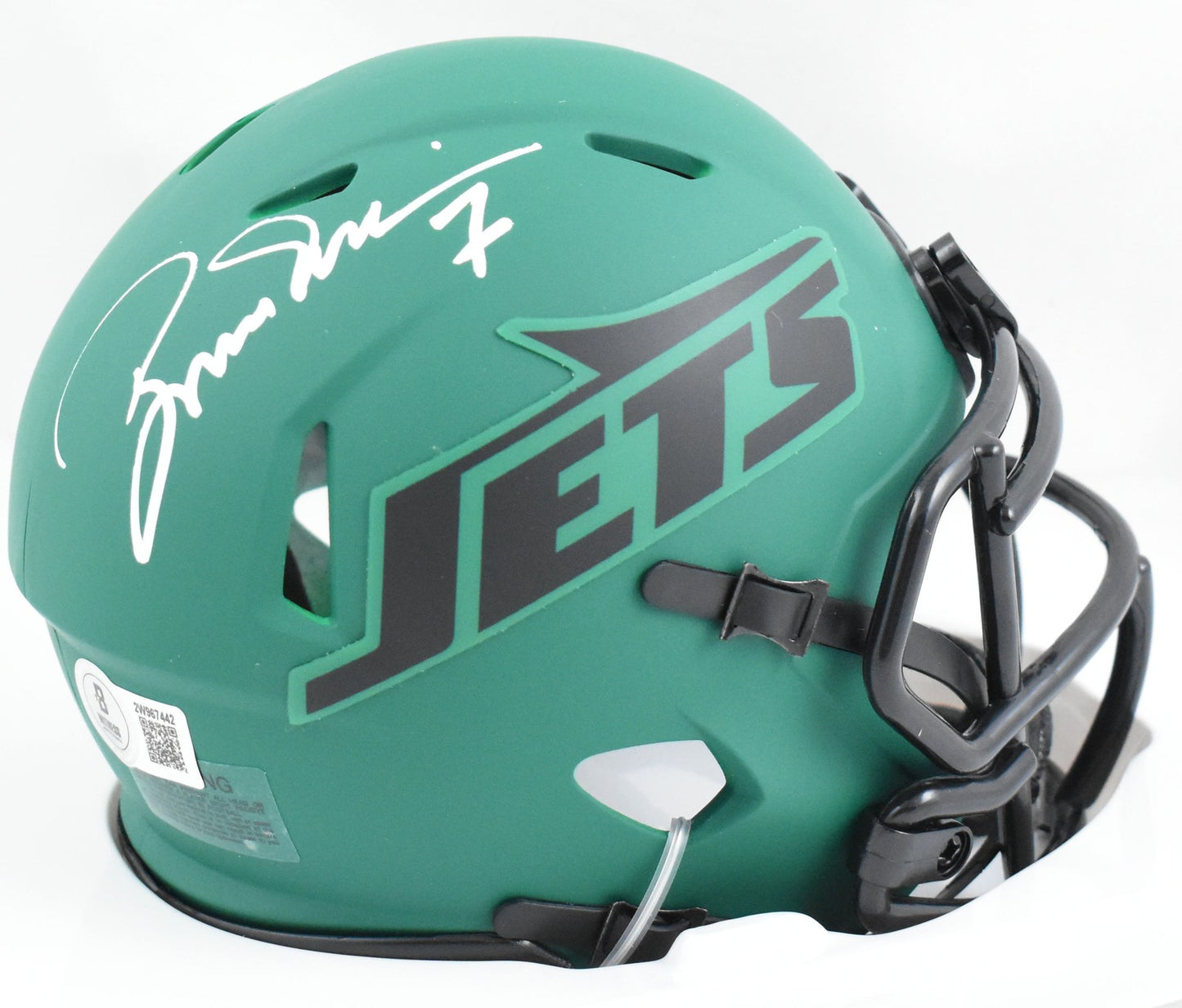 Boomer Esiason Signed New York Jets Rave Speed Mini Helmet