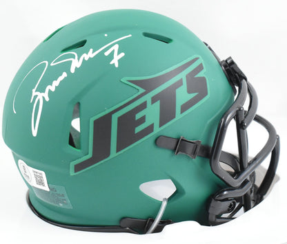 Boomer Esiason Signed New York Jets Rave Speed Mini Helmet