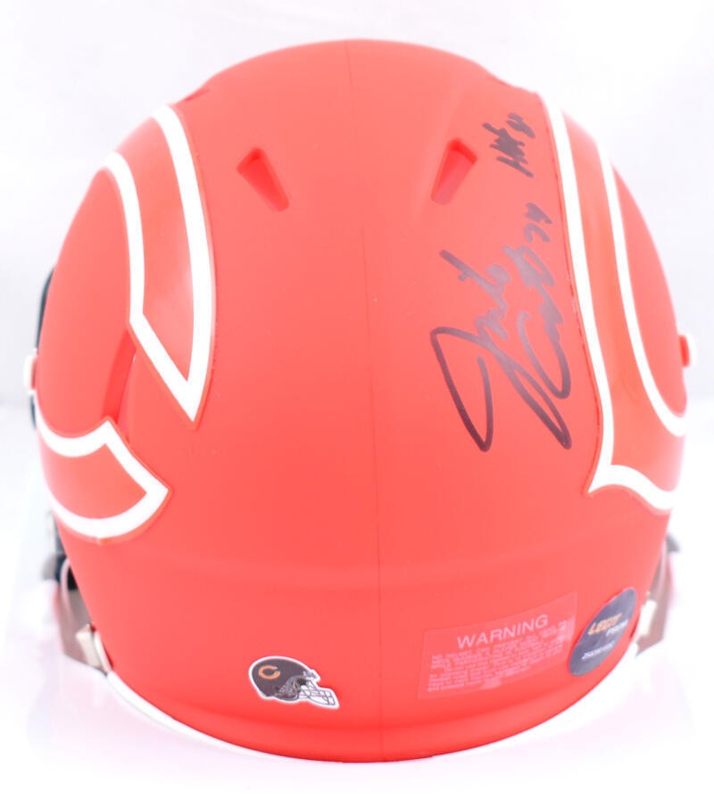 Jimbo Covert Signed Chicago Bears Amp Speed Mini Helmet (HOF Inscription)