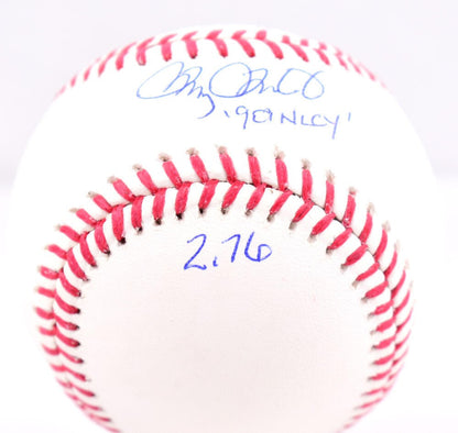 Doug Drabek Autographed Rawlings Official Major League Baseball with 3 Stats