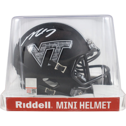 Michael Vick Virginia Tech Hokies Signed Speed Black Matte Mini Helmet