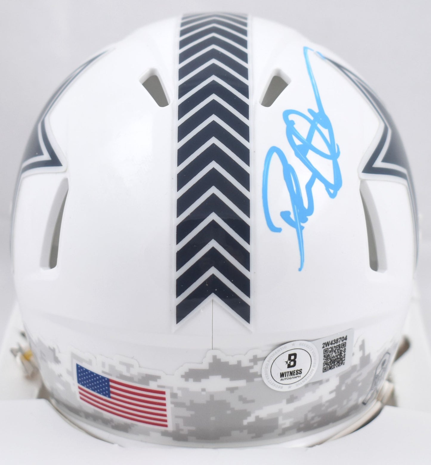 Deion Sanders Autographed Dallas Cowboys 2024 Salute to Service Mini Helmet