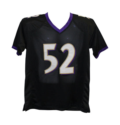 Ray Lewis Autographed Baltimore Ravens Custom Pro Style Jersey (Black)
