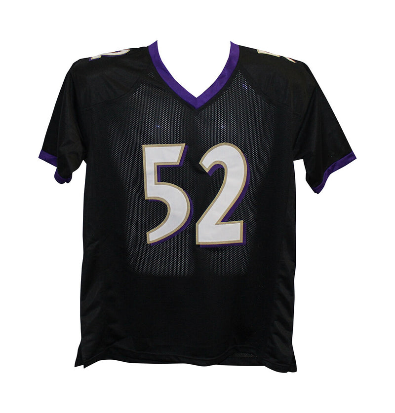 Ray Lewis Autographed Baltimore Ravens Custom Pro Style Jersey (Black)