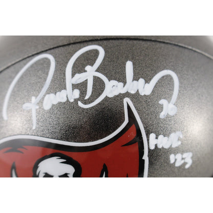 Ronde Barber Signed Tampa Bay Buccaneers VSR4 Throwback Mini Helmet HOF