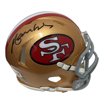 Merton Hanks Signed San Francisco 49ers Throwback Mini Helmet