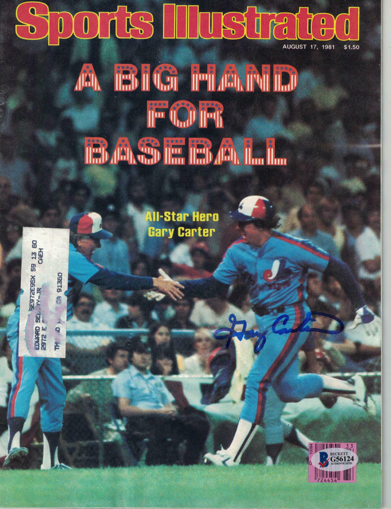 Gary Carter Autographed Montreal Expos Sports Illustrated Magazine