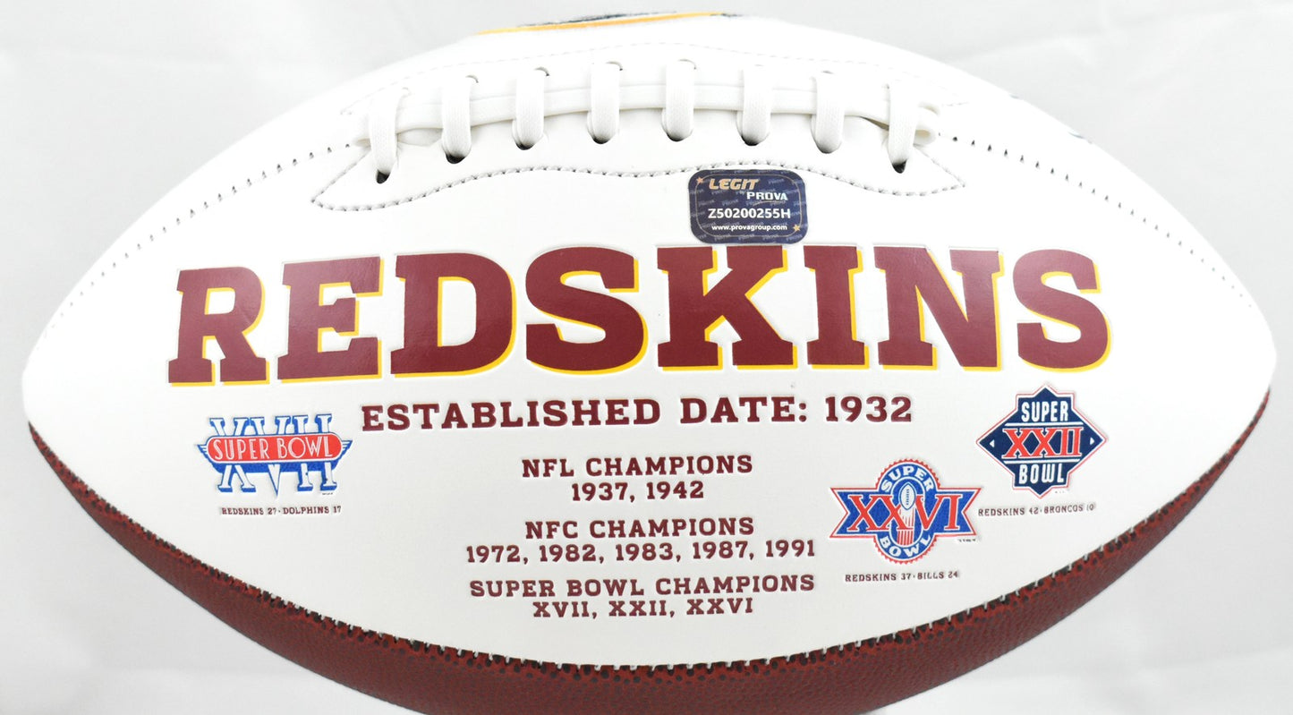 Dexter Manley Signed Washington Redskins Logo Football - 2x SB Champ