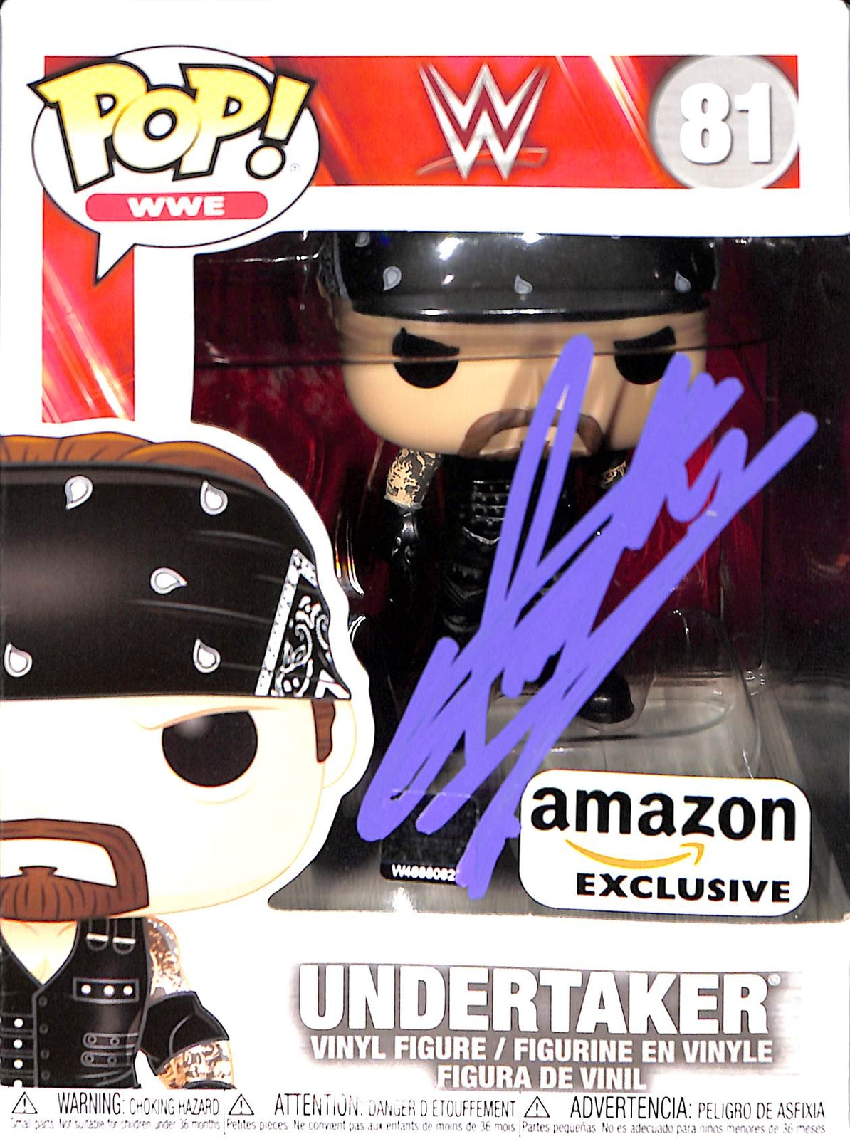 The Undertaker Autographed WWE Funko Pop! #81 Beckett BAS