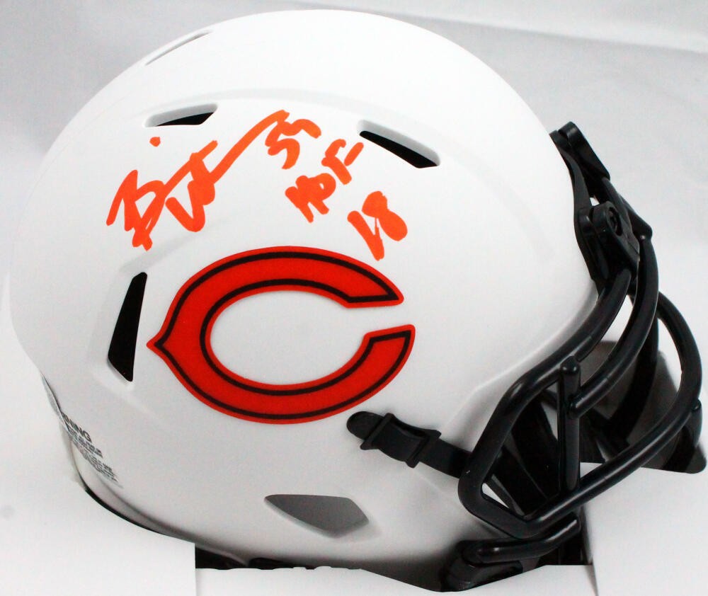 Brian Urlacher Signed Chicago Bears Lunar Speed Mini Helmet (HOF)