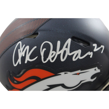 JK Dobbins Signed Denver Broncos Speed Mini Helmet