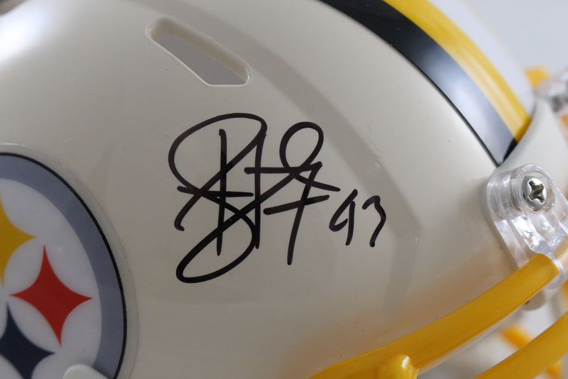 Troy Polamalu Autographed Pittsburgh Steelers Retro Mini Helmet