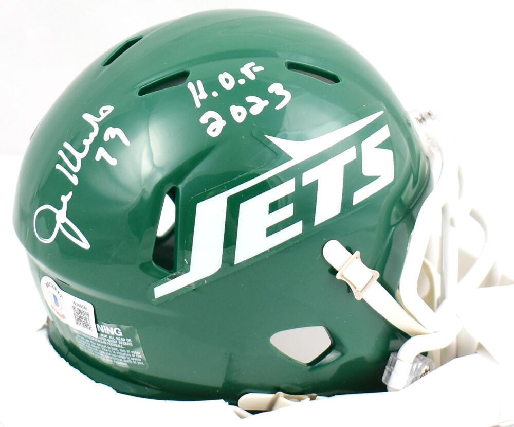 Joe Klecko Signed New York Jets Throwback Speed Mini Helmet (HOF 2023)