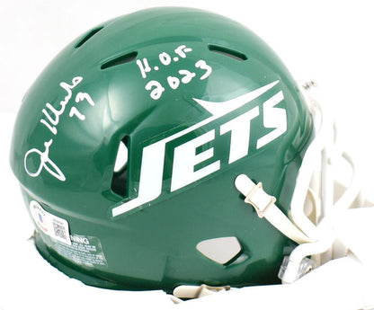 Joe Klecko Signed New York Jets Throwback Speed Mini Helmet (HOF 2023)