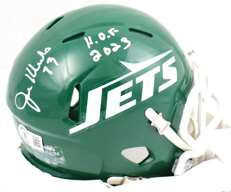 Joe Klecko Signed New York Jets Throwback Speed Mini Helmet (HOF 2023)