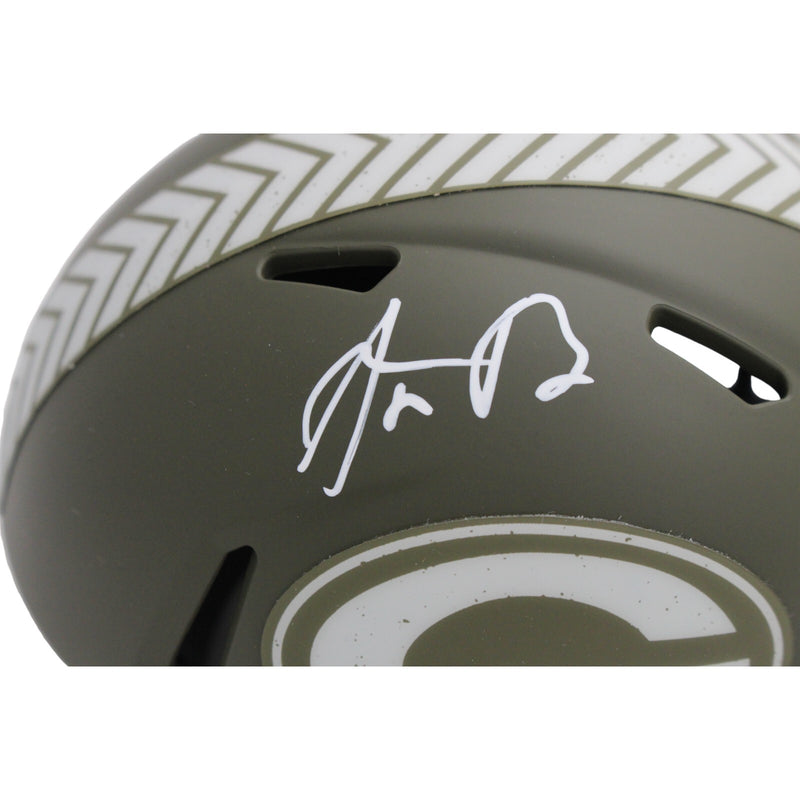 Aaron Rodgers Green Bay Packers Signed 2022 Salute to Service Mini Helmet