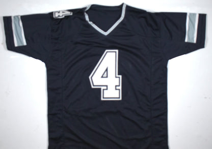 Dak Prescott Autographed Dallas Cowboys Custom Black Jersey
