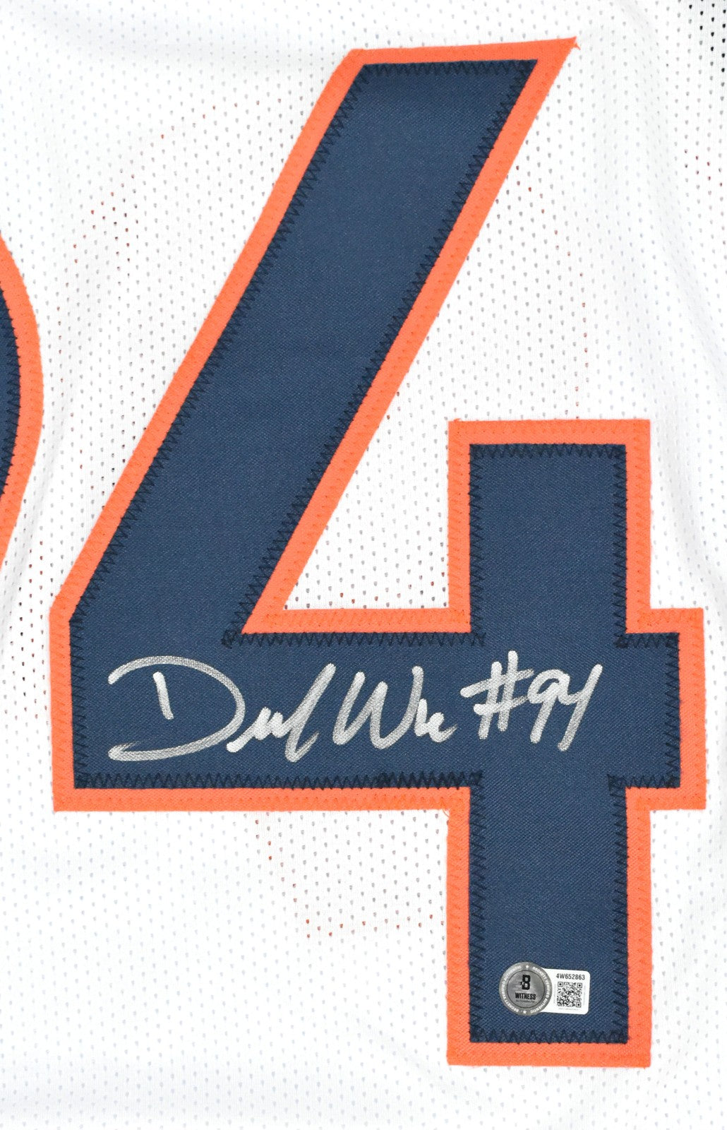 DeMarcus Ware Signed Denver Broncos White Custom Jersey - Beckett