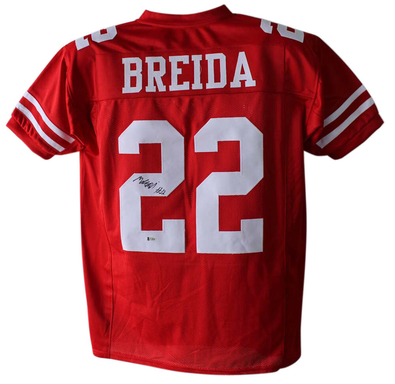 Matt Breida Autographed San Francisco 49ers Red XL Jersey BAS