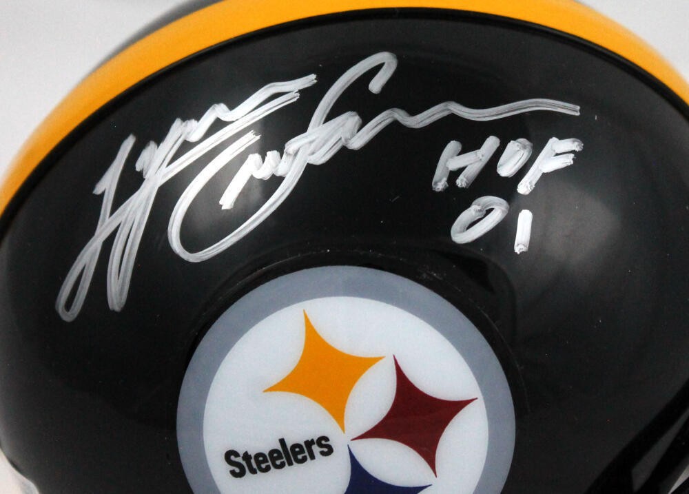 Lynn Swann Signed Pittsburgh Steelers Mini Helmet HOF Inscription