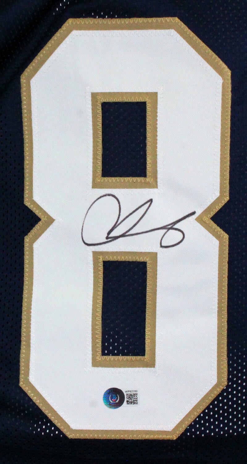 Chase Claypool Signed Navy Blue College Style Jersey
