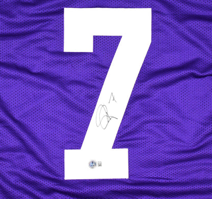 Patrick Peterson Autographed LSU Style Purple Jersey
