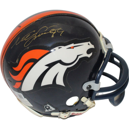 Neil Smith Signed Denver Broncos VSR4 Replica Mini Helmet