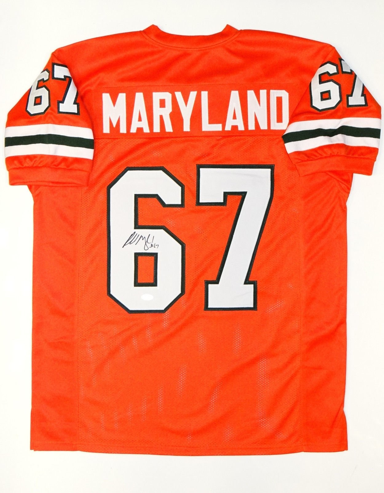 Russell Maryland Signed Orange Custom College Style Jersey