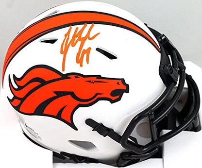 John Lynch Signed Denver Broncos Lunar Mini Helmet