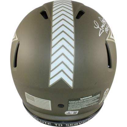 Drew Pearson, Roger Staubach & Tony Dorsett Signed Cowboys STS Full Size Helmet
