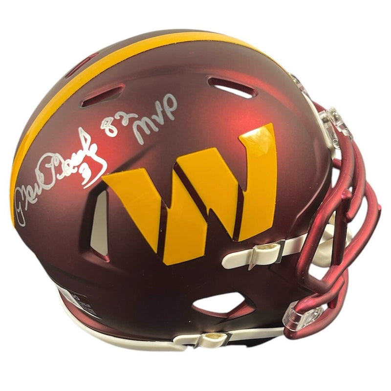 Mark Moseley Signed Washington Mini Helmet (82 MVP Inscription)